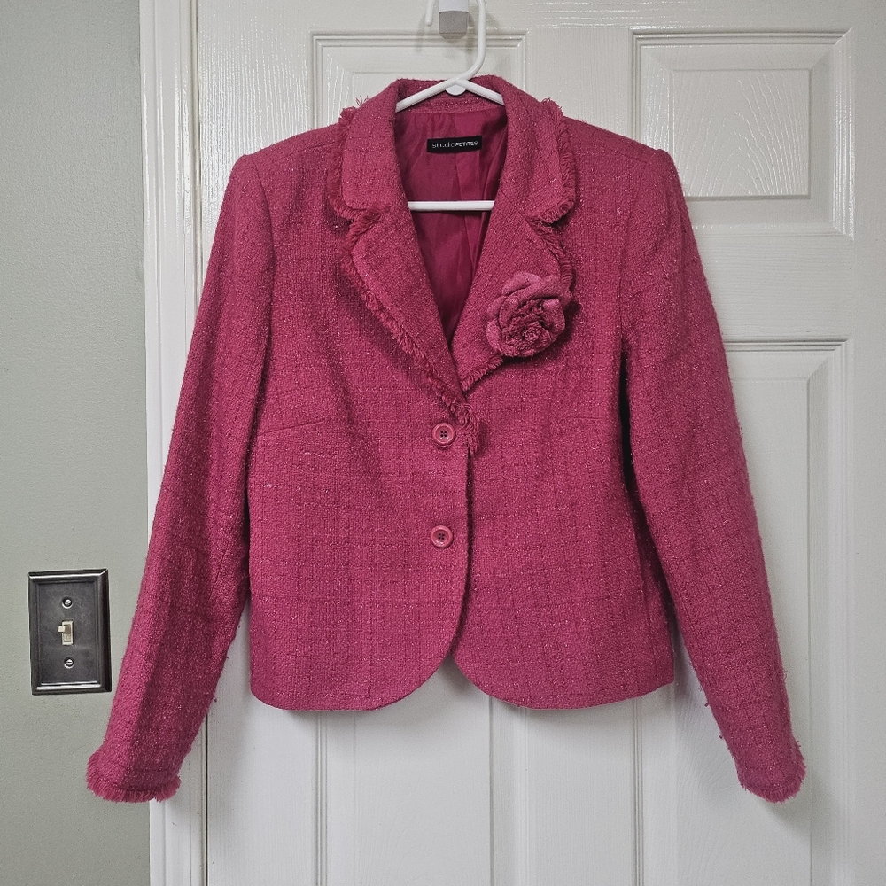 Pink Tweed Blazer